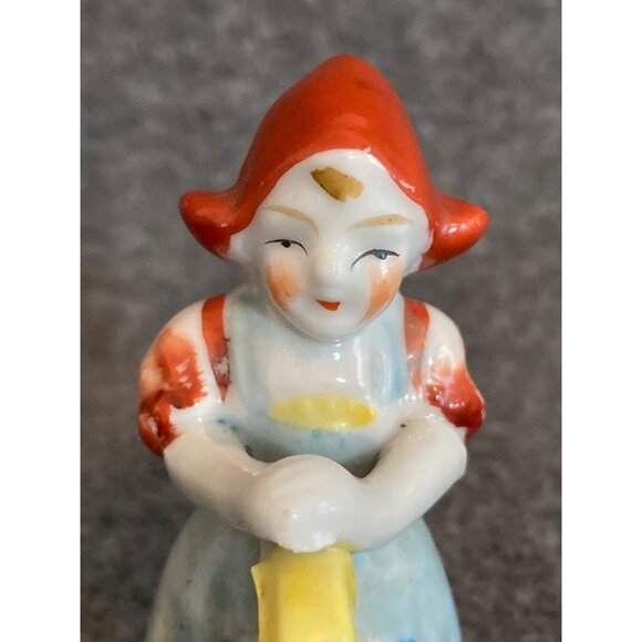 VTG Statue Fragonard Figurines Victorian Boy Red Coat Girl Yellow Basket Lady - Picture 11 of 16